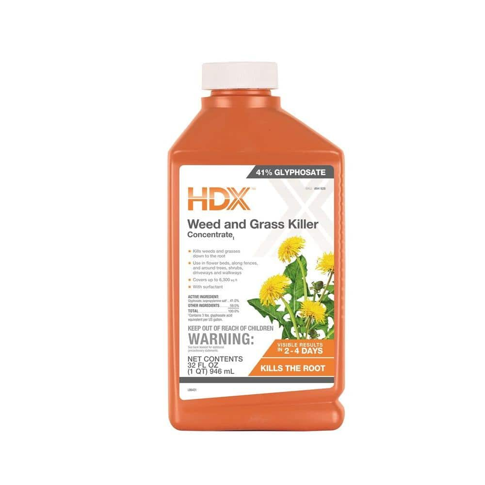 HDX 32 oz. Weed and Grass Killer Concentrate 058001005 The Home Depot