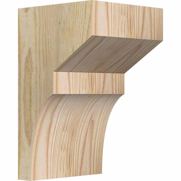 Ekena Millwork 6 in. x 6 in. x 10 in. Douglas Fir Monterey Rough Sawn Corbel