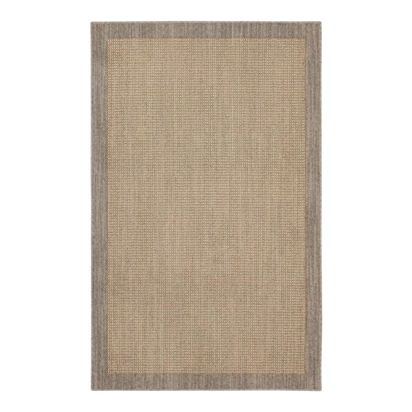 StyleWell Tanner Pewter 5 ft. x 8 ft. Traditional Border Indoor Area Rug