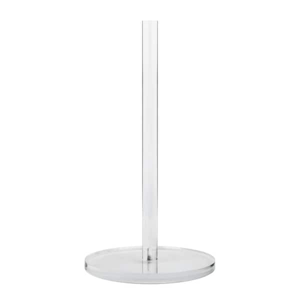 Acrylic Paper Towel Holder Freestanding Clear with Weighted Base for Kitchen Countertop Bar Dining Table