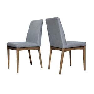 Nerlim Natural Tone and Gray Upholstered Dining Chair (Set of 2)