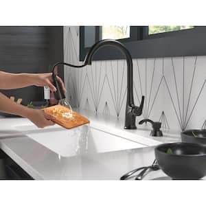 Hyde Single-Handle Pull Down Sprayer Kitchen Faucet with ShieldSpray Technology in Matte Black