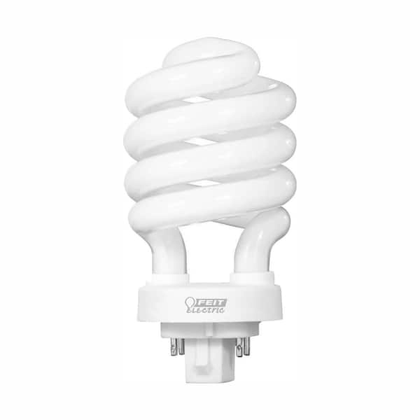 Feit Electric 100W Equivalent CFLNI Spiral 4-Pin Plug-In G24Q-3 Base Compact Fluorescent CFL Light Bulb, Soft White 2700K (50-Pack)
