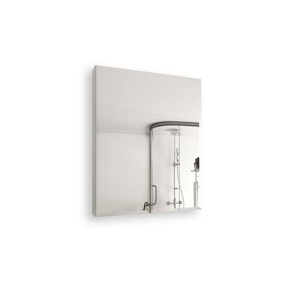 HBEZON Nestor 24 in. W. x 30 in. H Recessed/Surface Mount Rectangular Aluminum Medicine Cabinet with Mirror