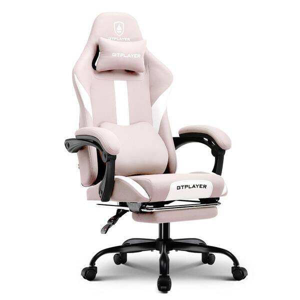 ComHoma Fabric Gaming Chair Computer Chair with Footrest and Lumbar