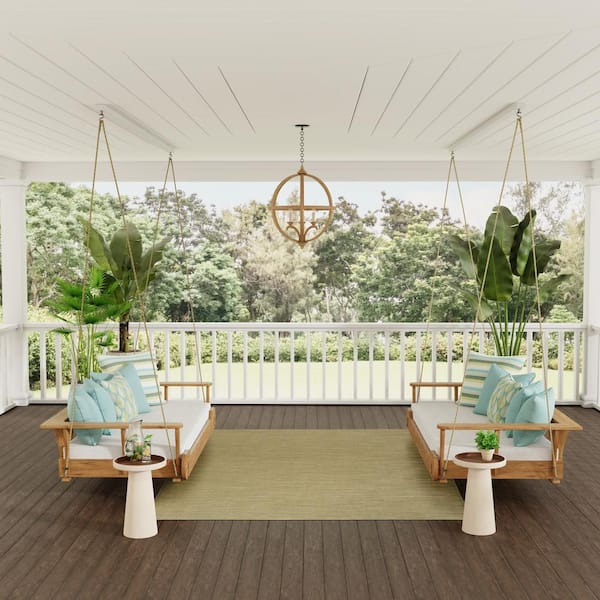 Essentials 9 ft. x 12 ft. Green Gold Abstract Contemporary Indoor/Outdoor Area Rug