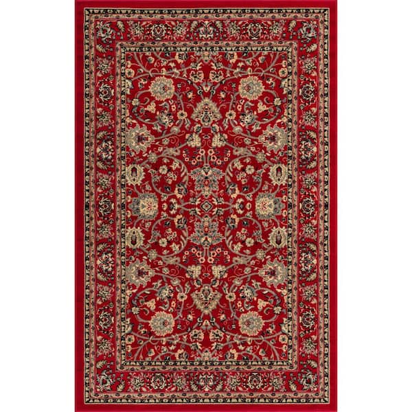 Unique Loom Sialk Hill Washington Red 5' 0 x 8' 0 Area Rug
