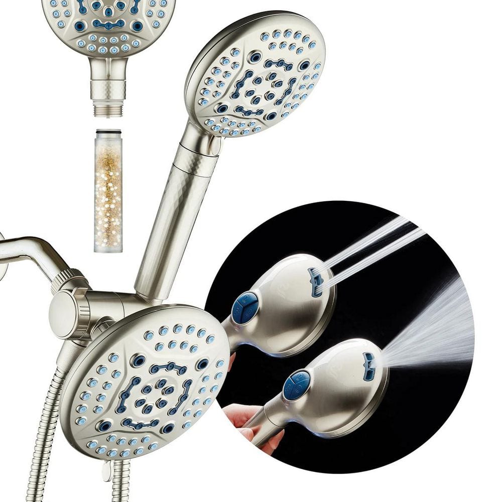 82-Spray Wall Mount Shower Head Combo with filtration 2.5 GPM Satin Nickel price history on PriceWatchPro