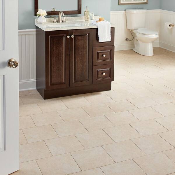 Cream Ceramic Floor And Wall Tile, Home Depot Bathroom Floor Tiles Ideas