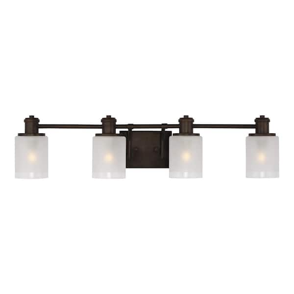 Generation Lighting Norwood 33.875 in. 4-Light Burnt Sienna Vanity ...