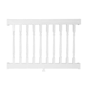 Delray 3 ft. H x 4 ft. W Vinyl White Railing Kit with Colonial Spindles