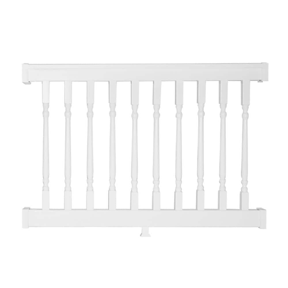 Delray 3.5 ft. H x 4 ft. W Vinyl White Railing Kit with Colonial Spindles price history on PriceWatchPro