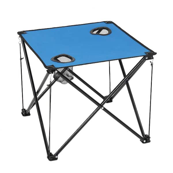 Karl home 17.9 in. Square Metal Picnic Table with Oxford Cloth ...