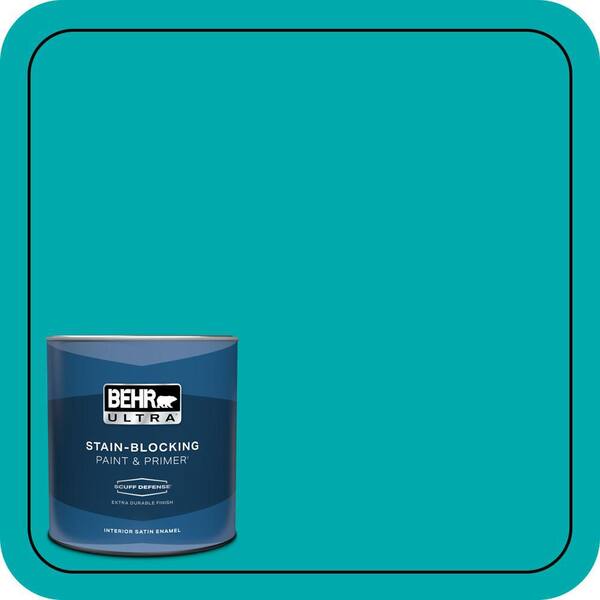 BEHR ULTRA 1 qt. #P460-5 Fiji Extra Durable Satin Enamel Interior Paint & Primer