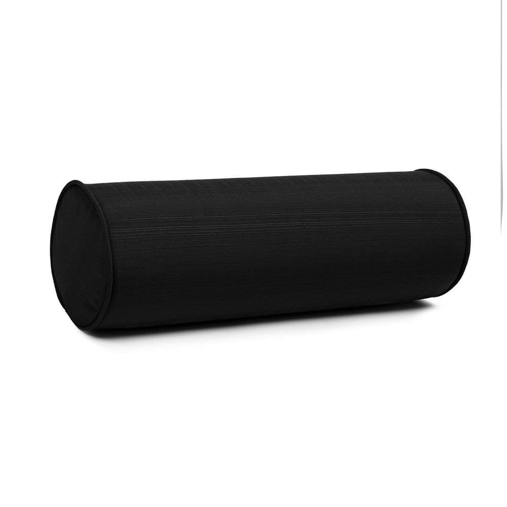 Outdoor Round Neckroll Bolster Pillow with Zipper, Cording, and Soft Foam Insert Removable Cover 6 in. x 18 in. price history on PriceWatchPro