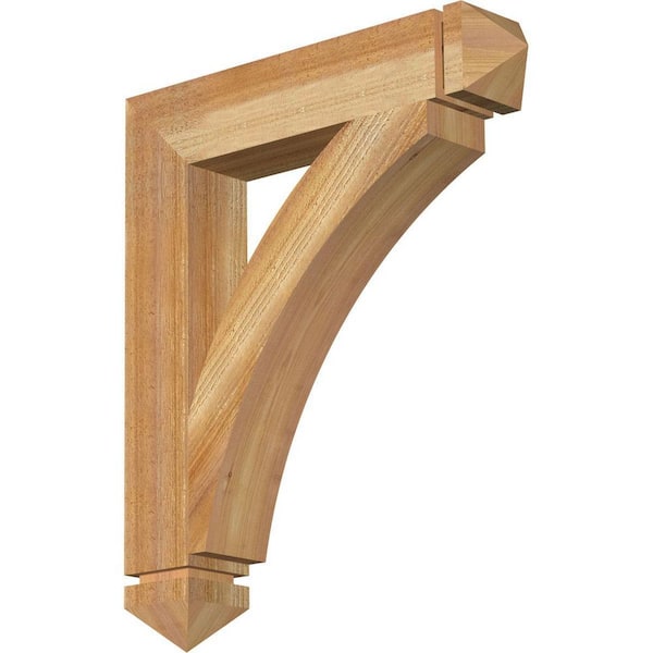 Ekena Millwork 4 in. x 26 in. x 22 in. Western Red Cedar Thorton Arts and Crafts Rough Sawn