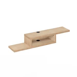 Indo 47.25 in. Oak Floating TV Stand Fits TV's up to 40 in. with Cable Management