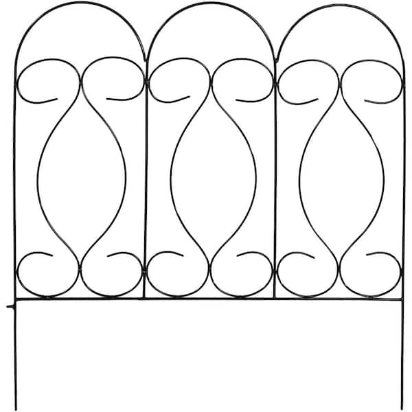 Sunnydaze Traditional 24 in. W x 24 in. H Steel Wire Garden Fence (5-Pack)