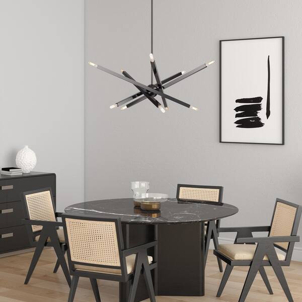 Livex Lighting Monaco 10-Light Black Chrome Chandelier 46986-46