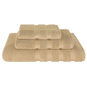 Bath Towel Set 100% Turkish Cotton 3 Piece Towels for Bathroom- Sand Taupe
