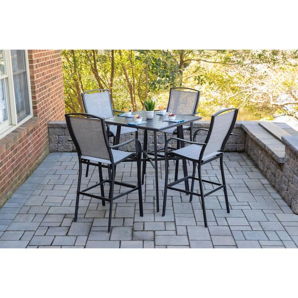 Hanover Foxhill 5-Piece Aluminum Counter-Height Commercial-Grade Outdoor Dining Set