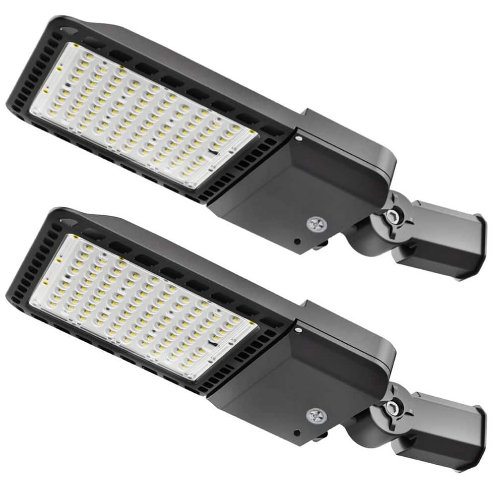 1500-Watt Equivalent Integrated LED Bronze 300W Parking Lot Area Light,5000K Slip Fitter,39000-Lumen,Dusk To Dawn,2-Pack price history on PriceWatchPro