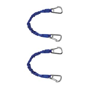BoatTector High-Strength Line Snubber and Storage Bungee, Value 2-Pack - 12 in. with Medium Hooks, Blue