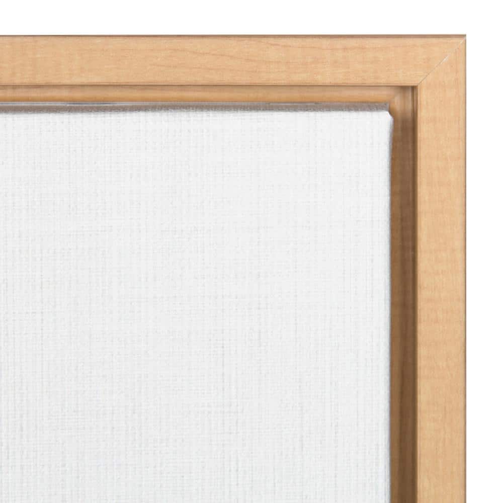 Natural Wood Framed Prickly Pear Cactus Canvas Print