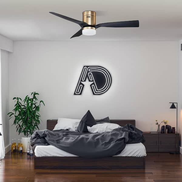 CARRO Striver 52 in. Indoor Gold Smart Ceiling Fan with Dimmable LED Light  and Remote, Works with Alexa and Google Home S523P-L12-G2-1-FM The Home  Depot