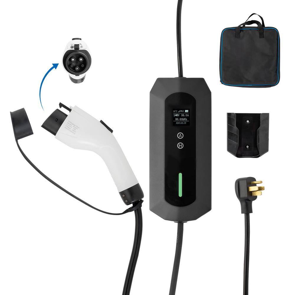 Karl home Level Two 240Volt 32 Amp EV Charger with 25 ft. Extension Cord J1772 Cable NEMA 1450