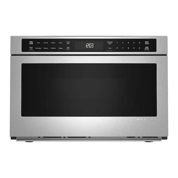 1.3 cu. ft. Electric 1300 watts Under-Counter Microwave Oven Drawer in PrintShield Stainless Finish with Steam Cooking