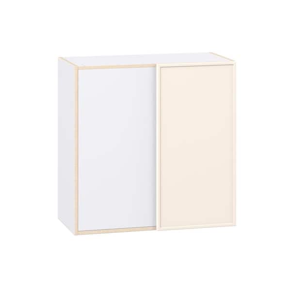 Fairview 30 in. W x 14 in. D x 30 in. H Slim Shaker Assembled Wall Blindcorner Left Kitchen Cabinet in Washed Linen