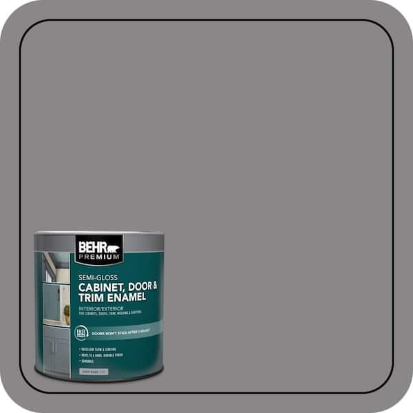 1 qt. #PPU26-04 Falcon Gray Semi-Gloss Enamel Interior/Exterior Cabinet, Door & Trim Paint