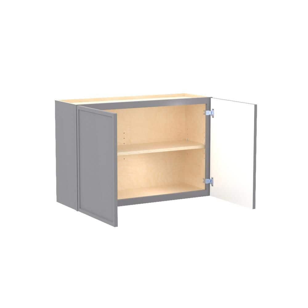 Franklin 36 in. W x 12 in. D x 24 in. H Assembled Plywood Wall Bridge Kitchen Cabinet in Veiled Gray with Soft Close price history on PriceWatchPro