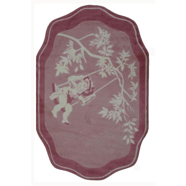 LA Rug Supreme Pink Toile 3 ft. x 5 ft. Area Rug