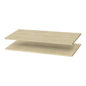 35 in. x 14 in. Harvest Grain Wood Shelves (2-Pack)