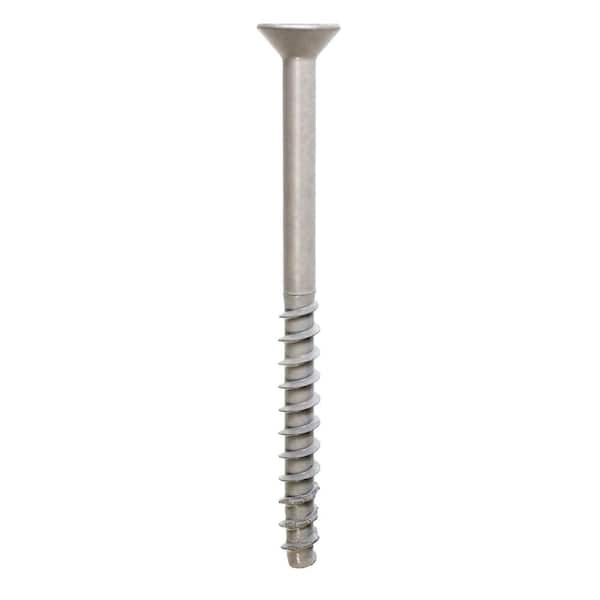 Simpson Strong-Tie Titen 1/4 in. x 3-1/4 in. Phillips Flat-Head Concrete and Masonry Screw, White (8-Pack)