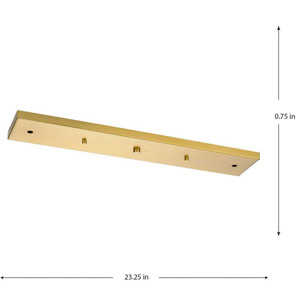 Bronze Rectangular Mini Pendant Canopy Kit for 3 Lights