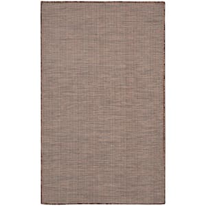 Positano Natural 3 ft. x 5 ft. Solid Contemporary Indoor/Outdoor Patio Kitchen Area Rug
