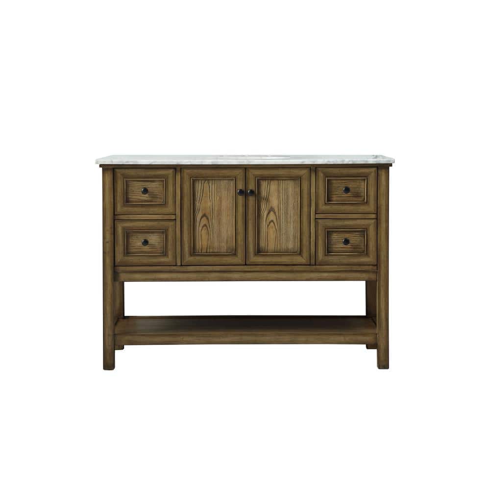 Simply Living 48 in. W x 22 in. D x 34 in. H Bath Vanity in Driftwood with 