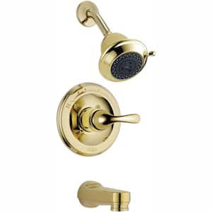 Classic Single-Handle 3-Spray Tub and Shower Faucet in Polished Brass (Rough-In Not Included) (Valve Not Included)