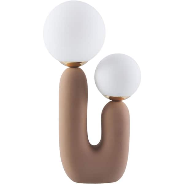 Livabliss Sedeum SED-008 22 in. H x 8 in. W x 12 in. D Accent Table Lamp, Orange