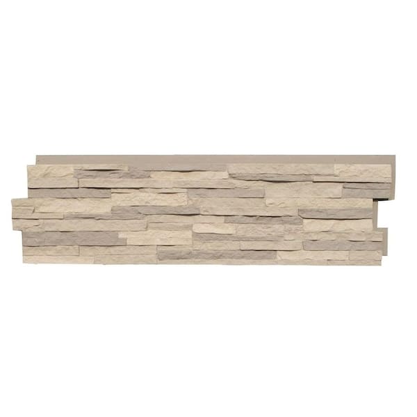 NextStone Stacked Stone Kentucky Gray 13.25 in. x 46.5 in. Faux Stone Siding Panel (5-Pack)