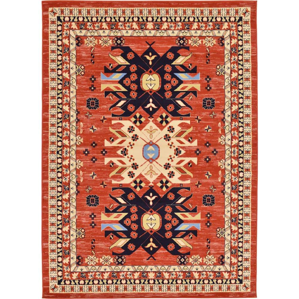 Taftan Oasis Terracotta 7' 0 x 10' 0 Area Rug -  Unique Loom, 3128720