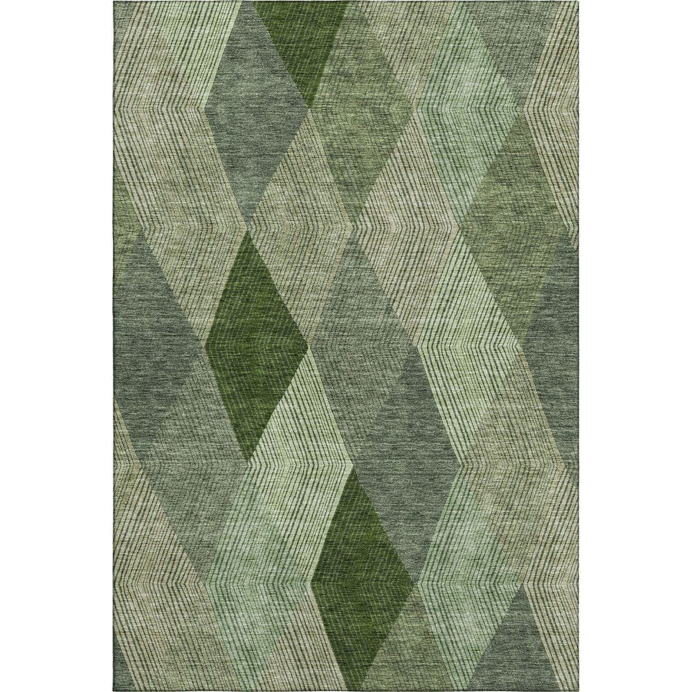 Mayfield Premium Machine Washable Abstract AMF962 Green 9 ft. x 12 ft. Area Rug price history on PriceWatchPro