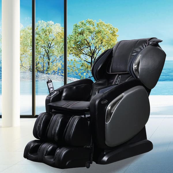 Titan Osaki Black Faux Leather, Titan Faux Leather Reclining Massage Chair