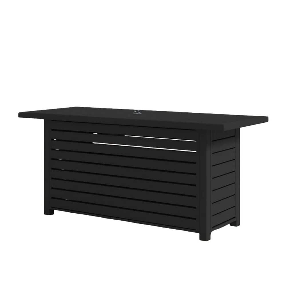 25 in. H x 42 in. W Steel Outdoor Fire Pit Table with Lid (Black) price history on PriceWatchPro