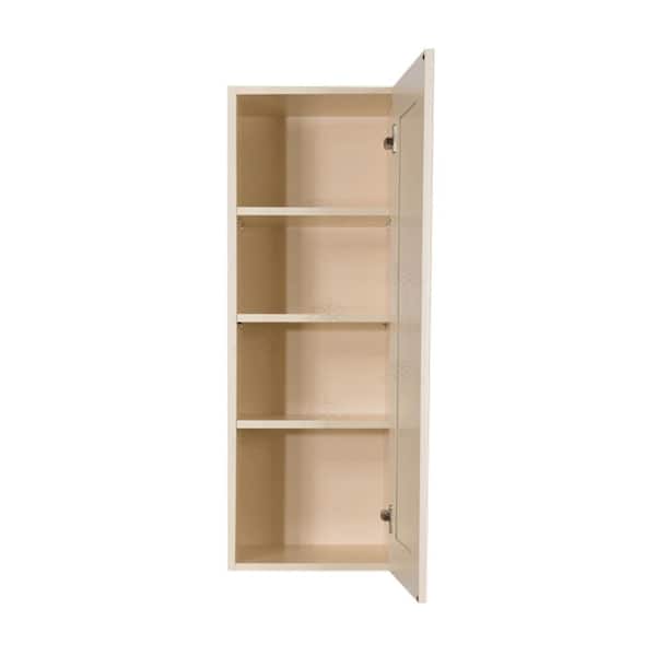 Lifeart Cabinetry Oxford Assembled 18, Assembled White Bookcase With Doors