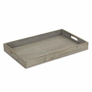 Amelia 18.75 in. W x 2 in. H x 11.75 in. D Rectangle Gray Fir Dinnerware and Serving Storage