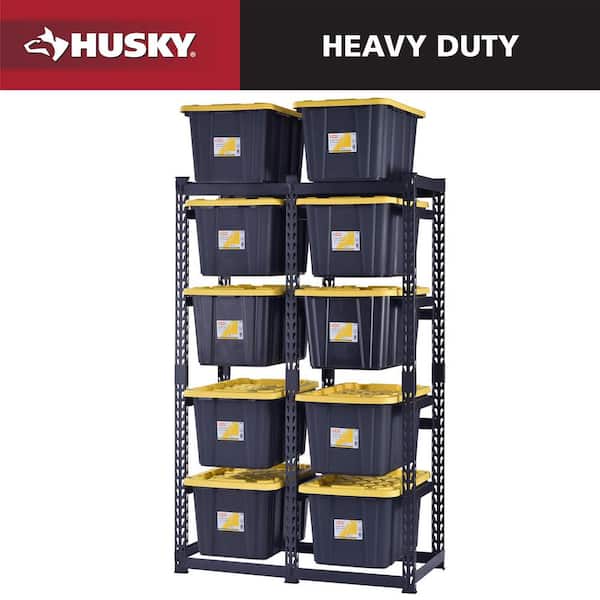10-Tote Metal Storage Rack for HDX 14 and 27 Gal. Totes (50 in. W x 78 in. H x 24 in. D)